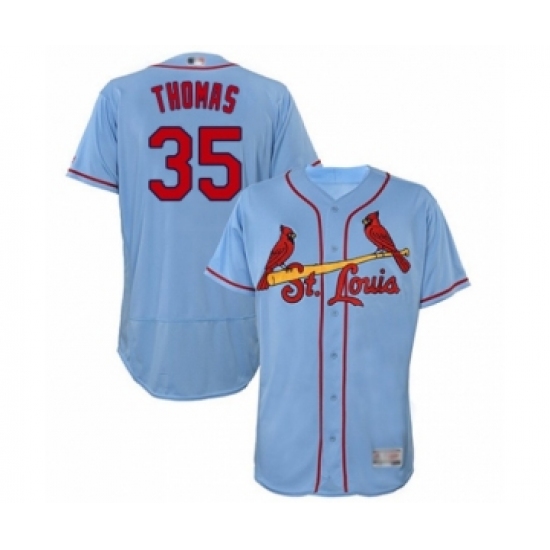 Men's St. Louis Cardinals #35 Lane Thomas Light Blue Alternate Flex Base Authentic Collection Baseball Player Jersey - Ujersey