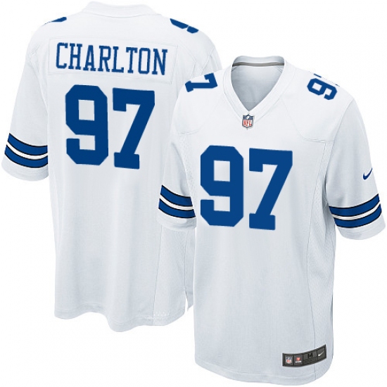 Men's Nike Dallas Cowboys #97 Taco Charlton Game White NFL Jersey - Ujersey