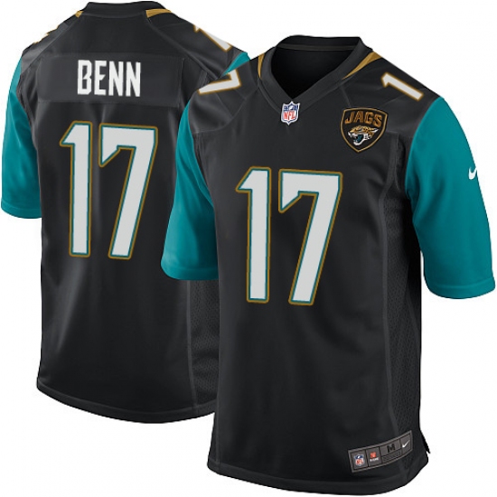 Men's Nike Jacksonville Jaguars #17 Arrelious Benn Game Black Alternate NFL Jersey - Ujersey