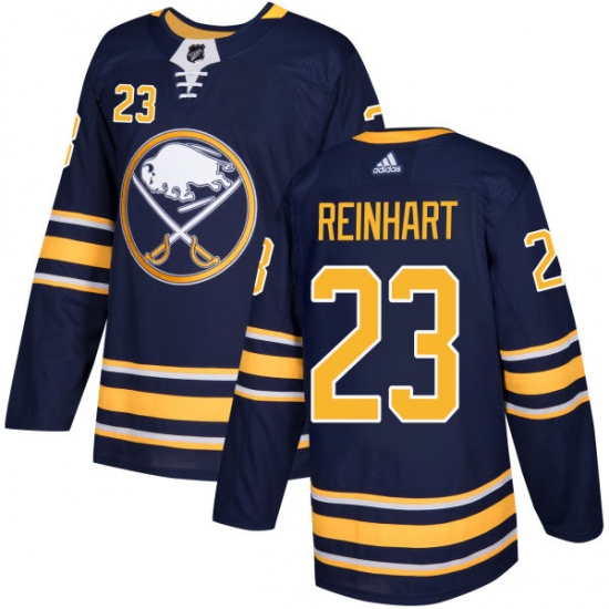 Men's Adidas Buffalo Sabres #23 Sam Reinhart Authentic Navy Blue Home NHL Jersey - Ujersey