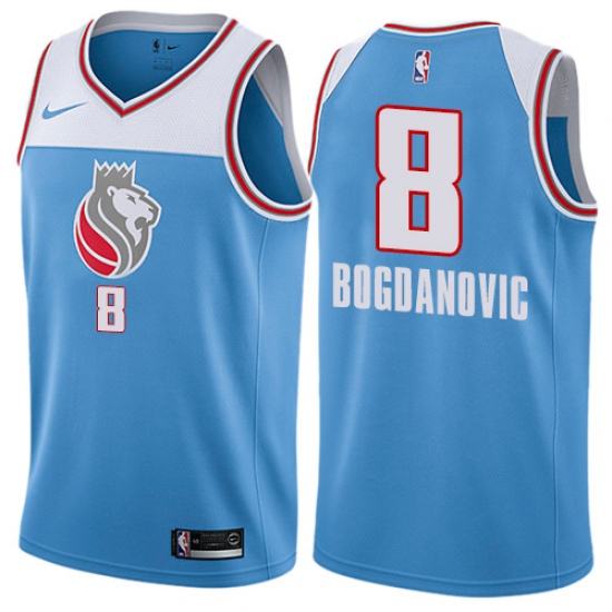 Women's Nike Sacramento Kings #8 Bogdan Bogdanovic Swingman Blue NBA Jersey - City Edition - Ujersey