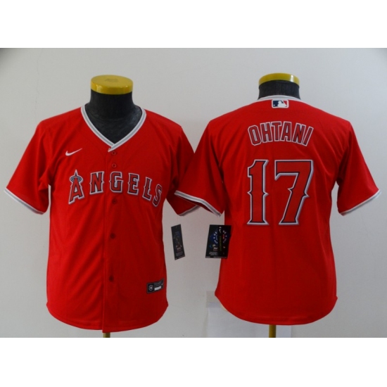 Youth Nike Los Angeles Angels #17 Shohei Ohtani Red Elite Home Stitched Baseball Jersey - Ujersey