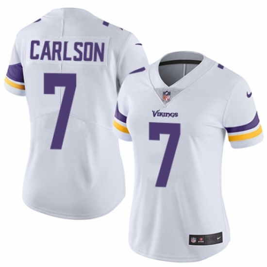 Women's Nike Minnesota Vikings #7 Daniel Carlson White Vapor Untouchable Limited Player NFL Jersey - Ujersey