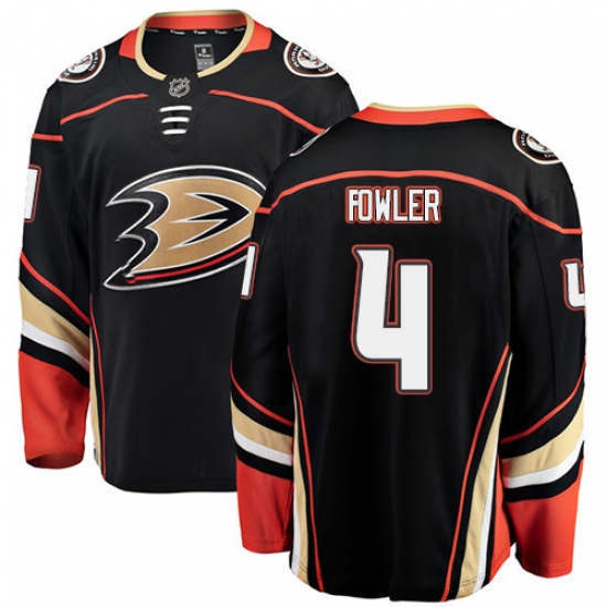 Men's Anaheim Ducks #4 Cam Fowler Fanatics Branded Black Home Breakaway NHL Jersey - Ujersey