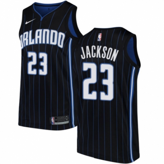 Women's Nike Orlando Magic #23 Justin Jackson Swingman Black NBA Jersey Statement Edition - Ujersey