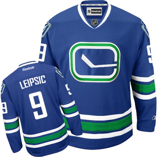 Youth Reebok Vancouver Canucks #9 Brendan Leipsic Authentic Royal Blue Third NHL Jersey