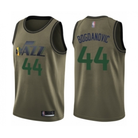Men's Utah Jazz #44 Bojan Bogdanovic Swingman Green Salute to Service Basketball Jersey - Ujersey