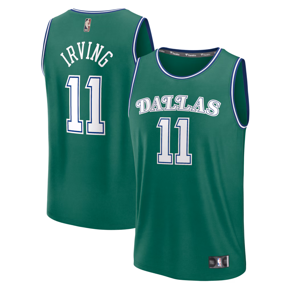 Men's Dallas Mavericks Kyrie Irving Fanatics Green Fast Break Jersey - Classic Edition