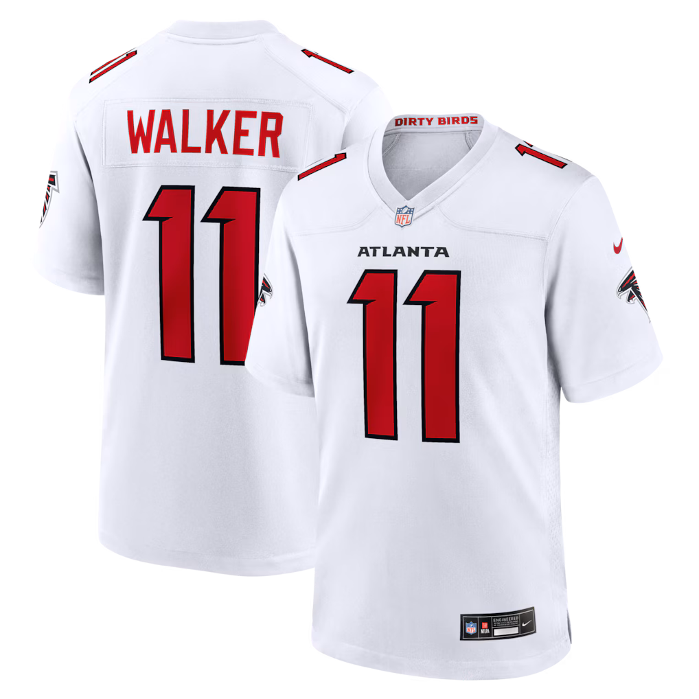 Men's Atlanta Falcons Jalon Walker Nike White Game Jersey