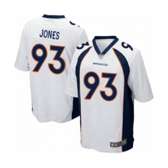 Men's Denver Broncos #93 Dre'Mont Jones Game White Football Jersey - Ujersey