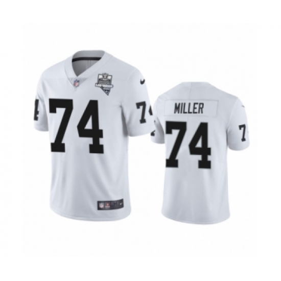 Youth Oakland Raiders #74 Kolton Miller White 2020 Inaugural Season Vapor Limited Jersey