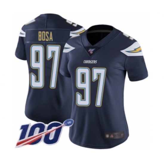 Women's Nike Los Angeles Chargers #97 Joey Bosa Navy Blue Team Color Vapor Untouchable Limited Player 100th Season NFL Jersey - Ujersey