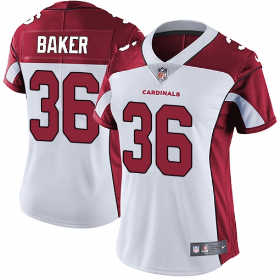Women's Nike Arizona Cardinals #36 Budda Baker White Vapor Untouchable Limited Player NFL Jersey - Ujersey