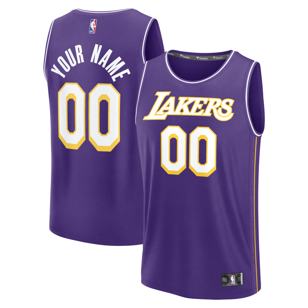 Youth Los Angeles Lakers Fanatics Purple Fast Break Custom Jersey - Statement Edition - U-jersey