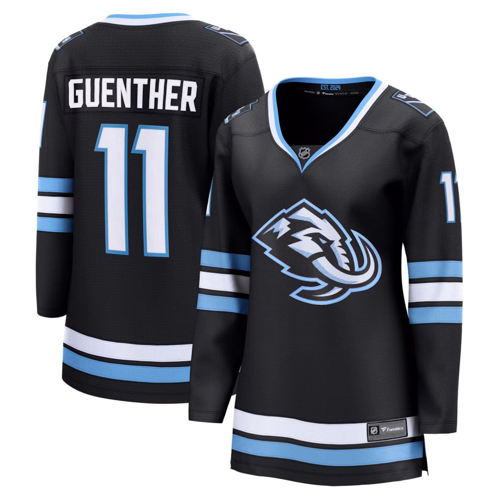 Women's Utah Mammoth Dylan Guenther Fanatics Black Home Breakaway Player Jersey - SUjersey01