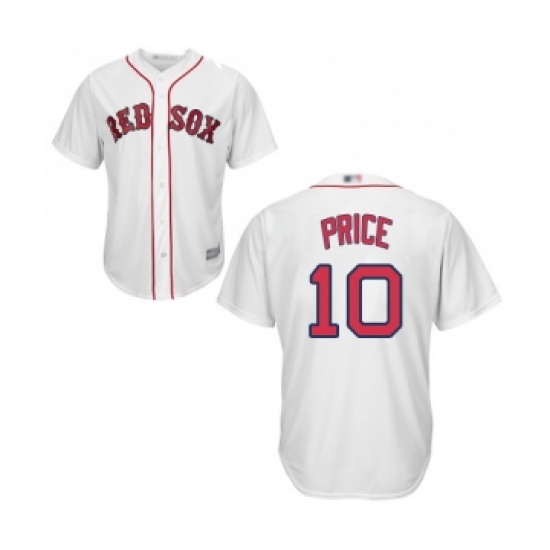 Youth Boston Red Sox #10 David Price Replica White Home Cool Base Baseball Jersey - Ujersey