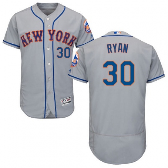 Men's Majestic New York Mets #30 Nolan Ryan Grey Road Flex Base Authentic Collection MLB Jersey - Ujersey