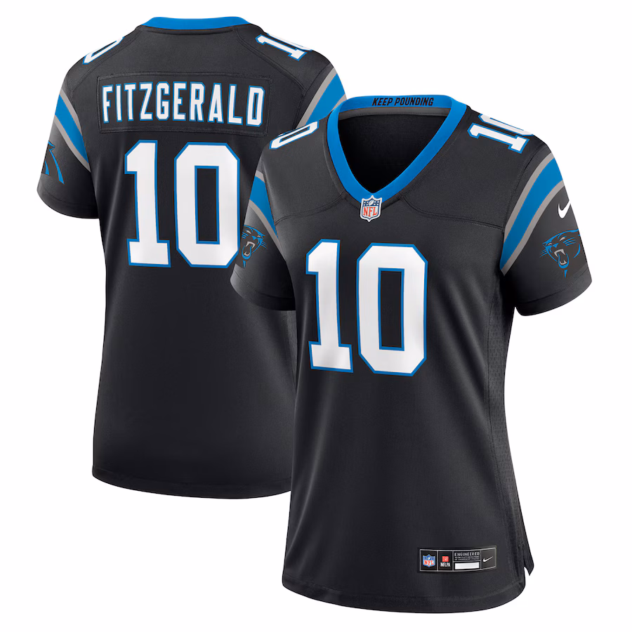 Women's Carolina Panthers Ryan Fitzgerald Nike Black Team Game Jersey - Ujersey