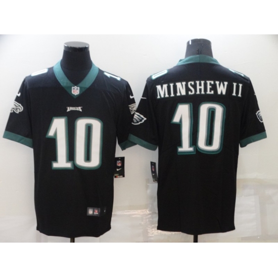 Men's Philadelphia Eagles #10 Gardner Minshew II Nike Midnight Black Limited Player Jersey - Ujersey