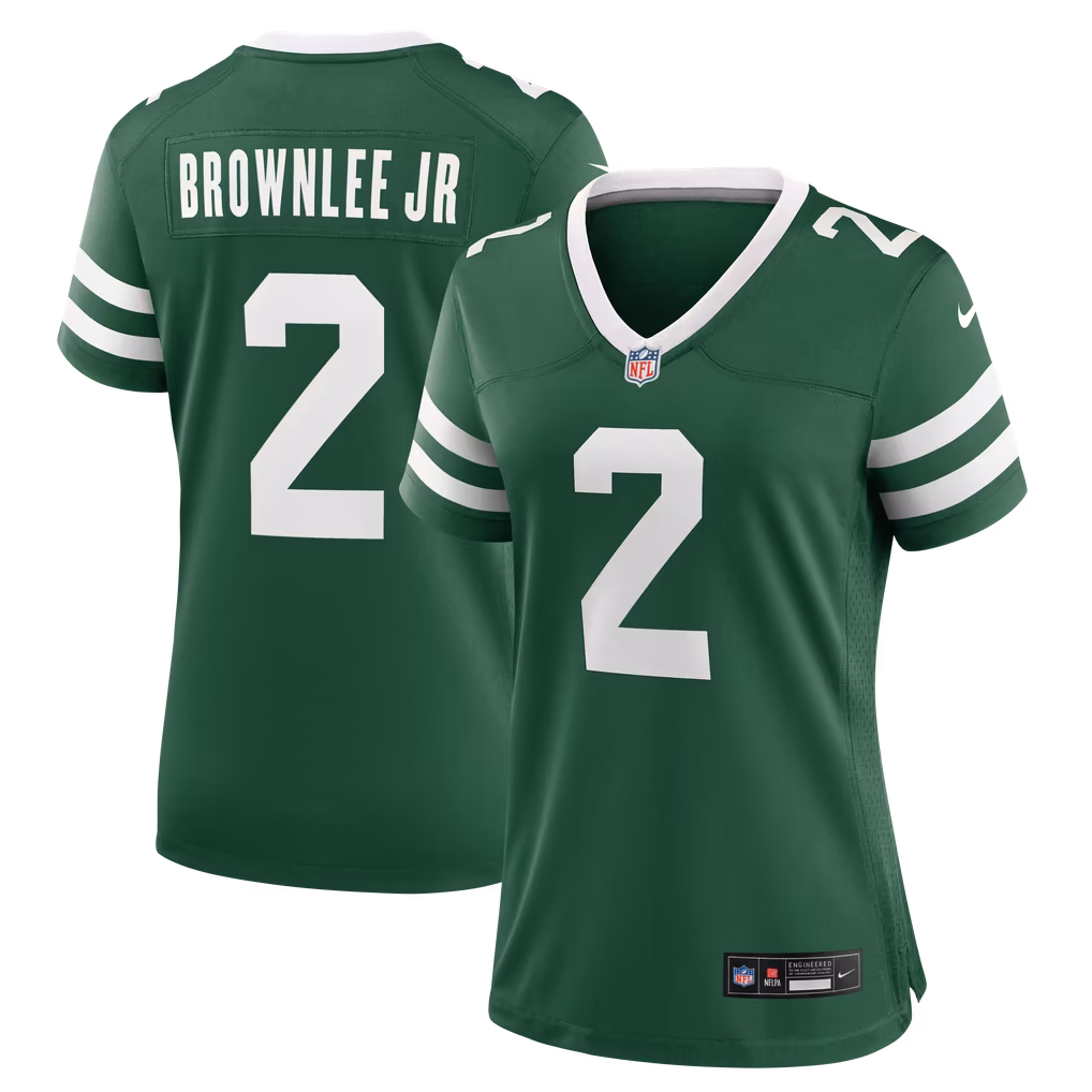 Women's New York Jets Jarvis Brownlee Jr. Nike Legacy Green Team Game Jersey