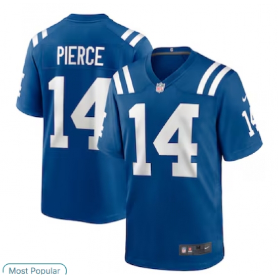 Men's Indianapolis Colts #14 Alec Pierce Limited Blue Royal Player Jersey - Ujersey