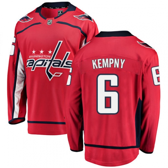 Men's Washington Capitals #6 Michal Kempny Fanatics Branded Red Home Breakaway NHL Jersey - Ujersey
