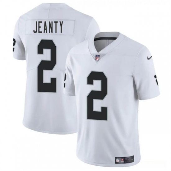 Men's Las Vegas Raiders #2 Ashton Jeanty White 2025 Draft Vapor Untouchable Limited Football Stitched Jersey - Ujersey