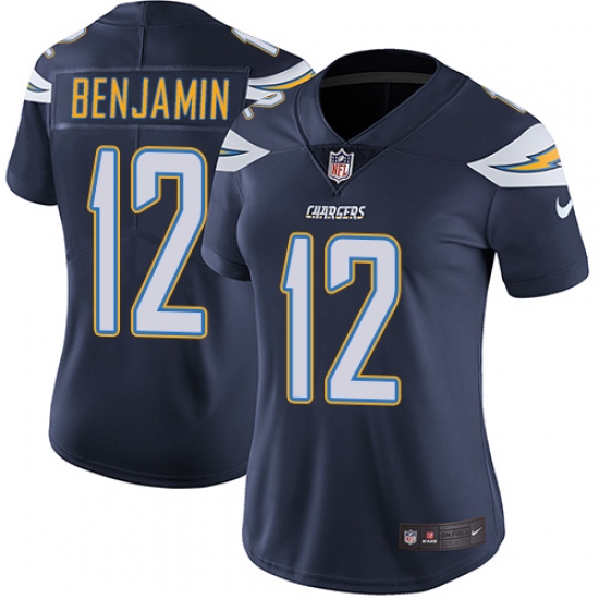 Women's Nike Los Angeles Chargers #12 Travis Benjamin Navy Blue Team Color Vapor Untouchable Limited Player NFL Jersey - Ujersey