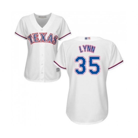 Women's Texas Rangers #35 Lance Lynn Replica White Home Cool Base Baseball Jersey