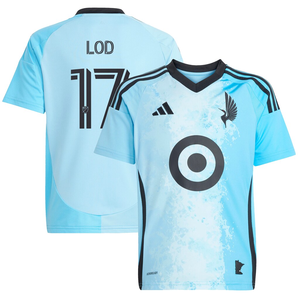 Youth Minnesota United FC Robin Lod adidas Blue 2025 CONVERGENCE Replica Player Jersey - Ujersey