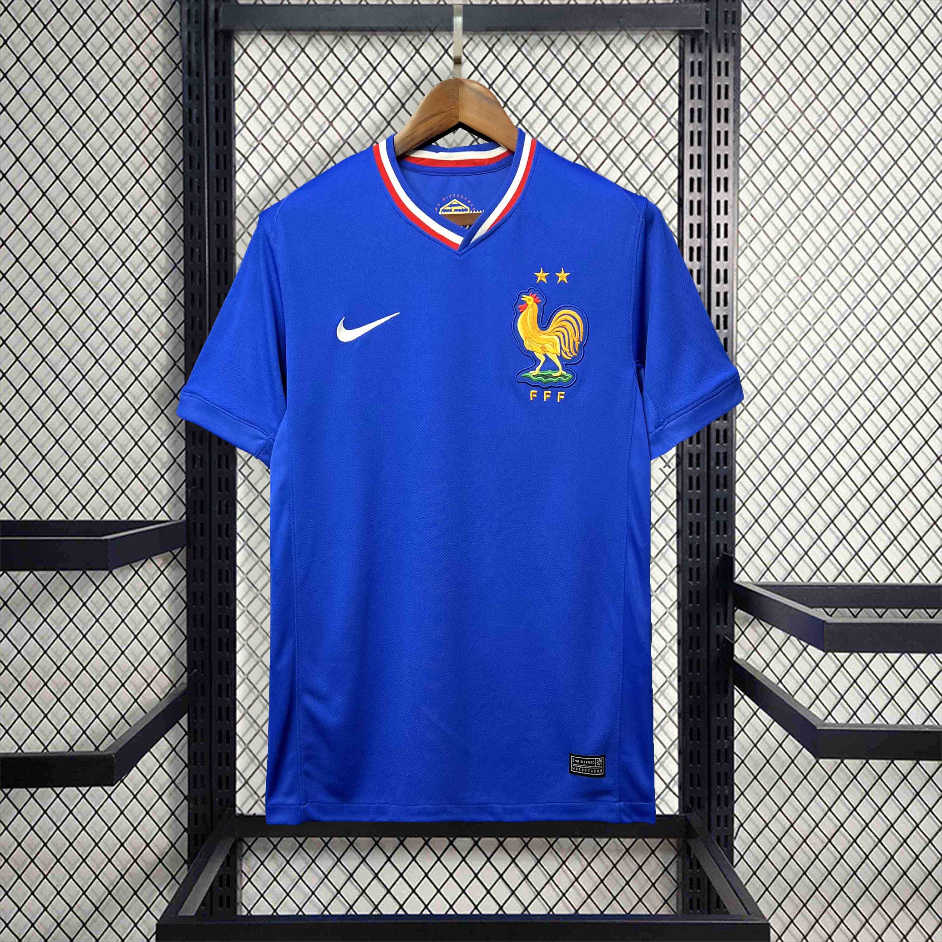 France Soccer Jersey Home Custom Shirt EURO 2024 - ujerseystore
