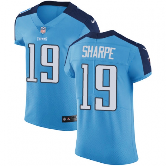 Men's Nike Tennessee Titans #19 Tajae Sharpe Light Blue Team Color Vapor Untouchable Elite Player NFL Jersey - Ujersey