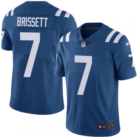 Youth Nike Indianapolis Colts #7 Jacoby Brissett Royal Blue Team Color Vapor Untouchable Elite Player NFL Jersey - Ujersey