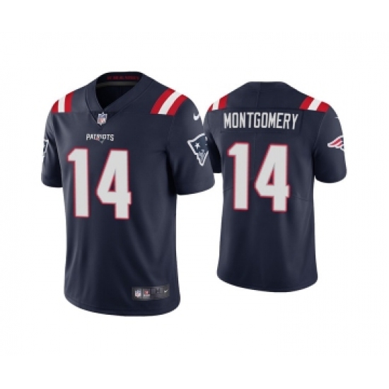 Men's New England Patriots #14 Ty Montgomery Navy Vapor Untouchable Limited Stitched Jersey - Ujersey