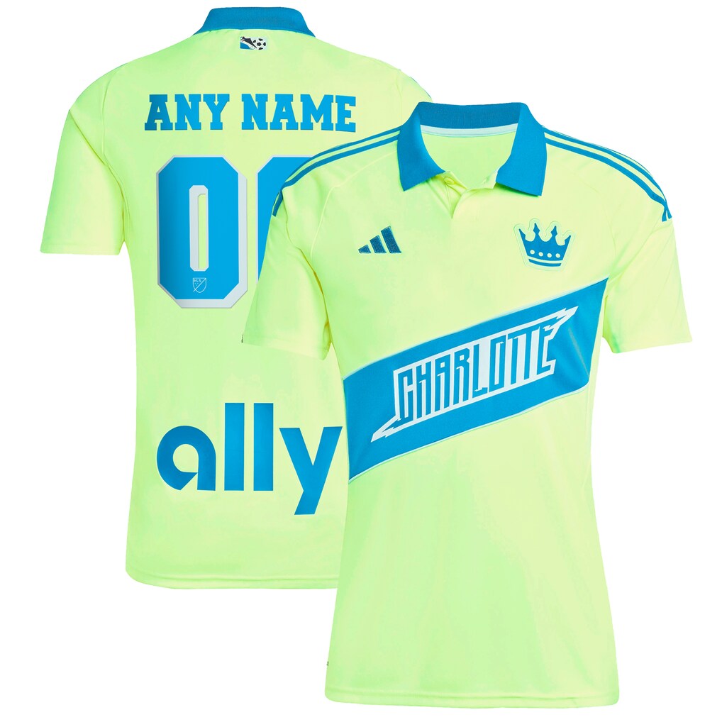 Men's Charlotte FC adidas Yellow 2025 Third Replica Custom Jersey - Ujersey