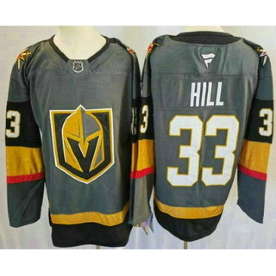 Men's Vegas Golden Knights #33 Adin Hill Gray Authentic Jersey