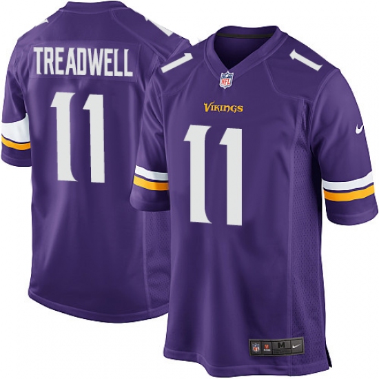 Men's Nike Minnesota Vikings #11 Laquon Treadwell Game Purple Team Color NFL Jersey - Ujersey