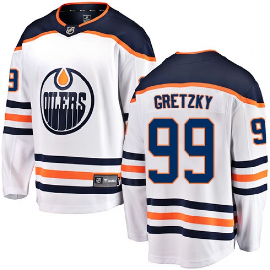 Men's Edmonton Oilers #99 Wayne Gretzky Fanatics Branded White Away Breakaway NHL Jersey - Ujersey