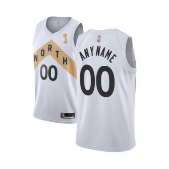 Youth Toronto Raptors Customized Swingman White 2019 Basketball Finals Champions Jersey - City Edition - Ujersey