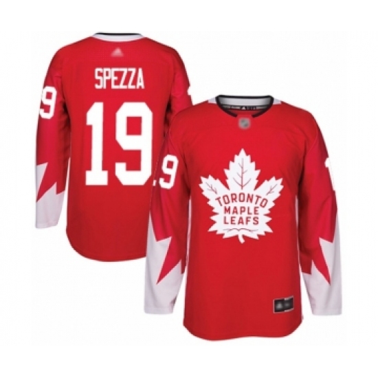 Men's Toronto Maple Leafs #19 Jason Spezza Authentic Red Alternate Hockey Jersey - Ujersey