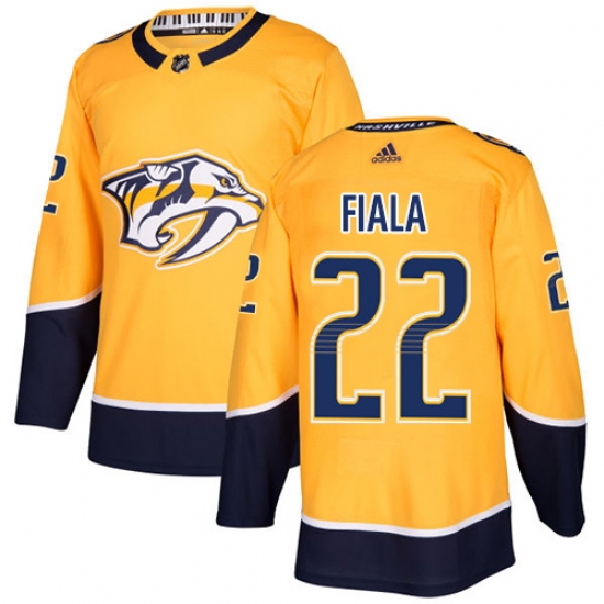 Youth Adidas Nashville Predators #22 Kevin Fiala Authentic Gold Home NHL Jersey - Ujersey