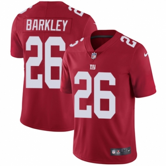 Youth Nike New York Giants #26 Saquon Barkley Red Alternate Vapor Untouchable Elite Player NFL Jersey - Ujersey
