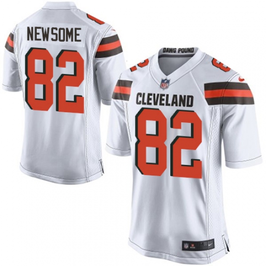 Men's Nike Cleveland Browns #82 Ozzie Newsome Game White NFL Jersey - Ujersey