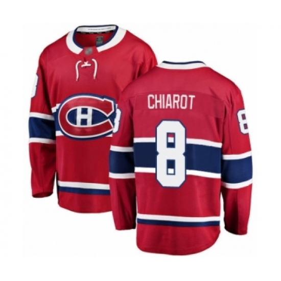 Men's Montreal Canadiens #8 Ben Chiarot Authentic Red Home Fanatics Branded Breakaway Hockey Jersey - Ujersey
