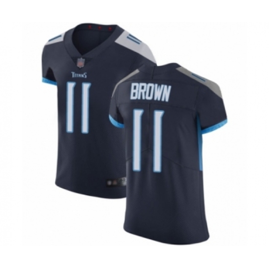 Men's Tennessee Titans #11 A.J. Brown Navy Blue Team Color Vapor Untouchable Elite Player Football Jersey - Ujersey