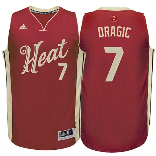 Men's Adidas Miami Heat #7 Goran Dragic Swingman Red 2015-16 Christmas Day NBA Jersey - Ujersey