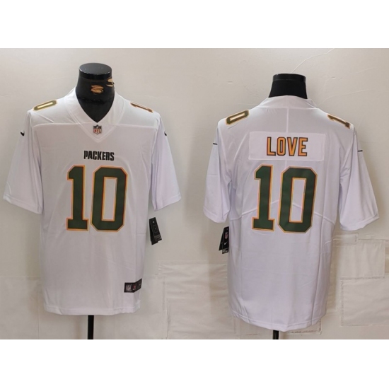 Men's Green Bay Packers #10 Jordan Love White Fashion Vapor Limited Stitched Jersey - Ujersey