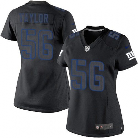 Women's Nike New York Giants #56 Lawrence Taylor Limited Black Impact NFL Jersey - Ujersey