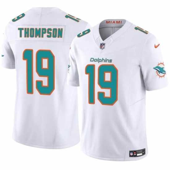 Men's Miami Dolphins #19 Skylar Thompson White 2024 F.U.S.E Vapor Limited Football Stitched Jersey - Ujersey