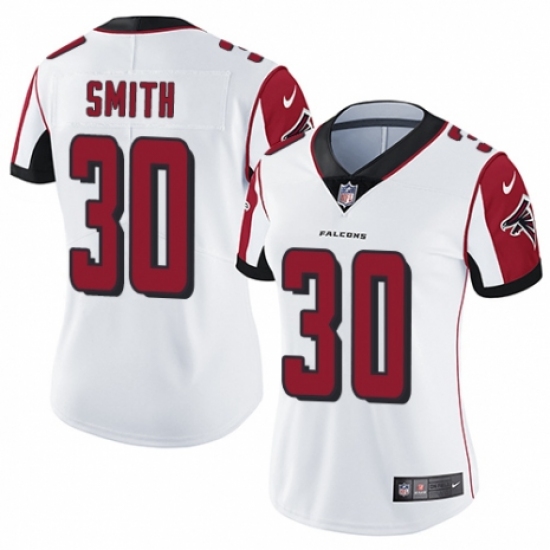 Women's Nike Atlanta Falcons #30 Ito Smith White Vapor Untouchable Limited Player NFL Jersey - Ujersey